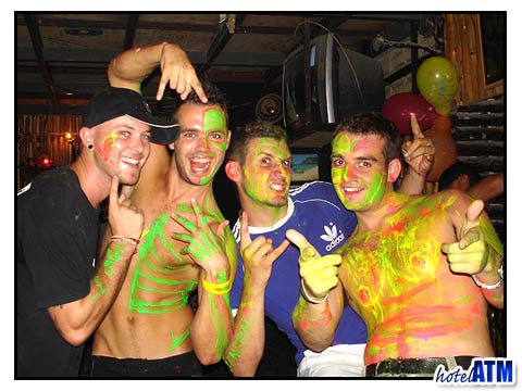 Body paint at a Phi Phi party