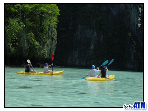 Kayaking near Maya bay Phi Phi Island Photo
