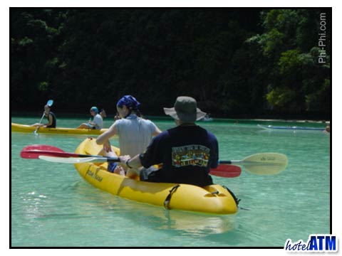 Kayaking in Maya Bay