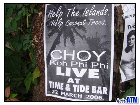 Chois free gig flyer Phi Phi Island