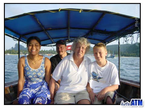 Family longtail boat trips around Phi Phi Island