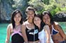 Four girls posing at Maya bay