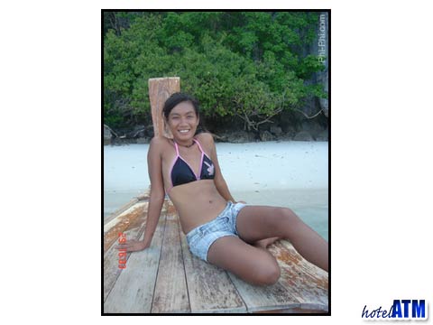 Girl going to Monkey Beach on Phi Phi Island