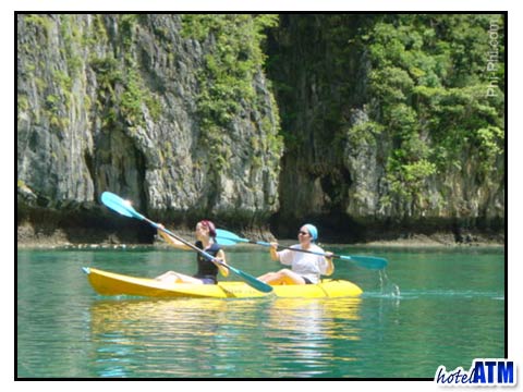 Kayaking on the beautiful Phi Phi Island