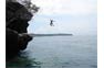 Courageous cliff jump on Phi Phi Island