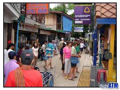 Phi Phi Don village main street with tourists