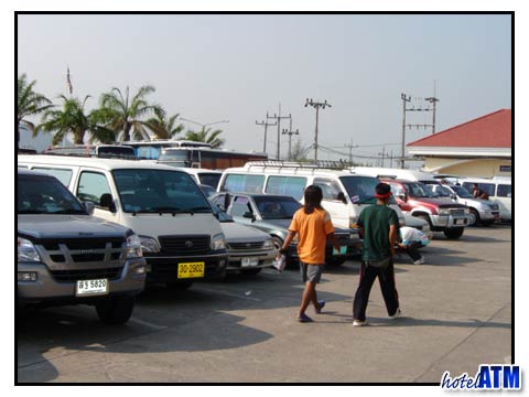 Tour bus parking lot at Rasada Pier to Phi Phi