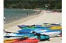 Phi Phi kayaks for rent on the beach in October