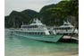 Ferry boats at Phi Phi pier on a daytrip from Krabi