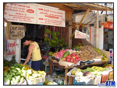 Local fresh fruit shop on Phi Phi Island