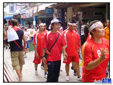 Phi Phi Islands Hotel Sports Day 2008 procession of employee groups