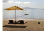 Beachfront sun loungers on Phi Phi Island