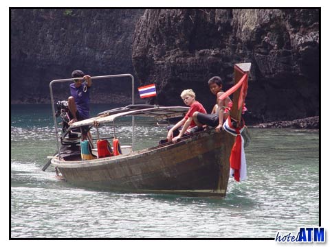 Longtail boat at Wang Long Phi Phi Island