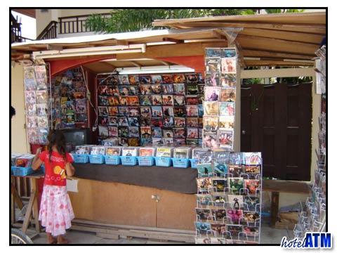 Vendor selling not-so-original copies of CDs on Phi Phi