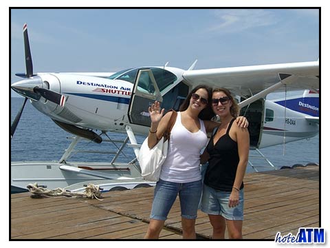 Destination Air plane with happy customers