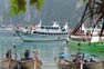 Phi Phi ferry boats at the ferry pier in Tonsai Bay