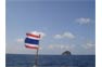 Thai flag and Koh Doc mai on the Phi Phi 1 Day Tour