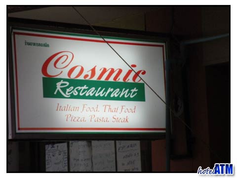 Phi Phi Cosmic Restaurant sign