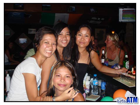 Staff girls at the Phi Phi Irish Bar