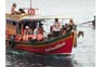 Maya Bay Camping tour boat leaving Phi Phi Ferry Pier