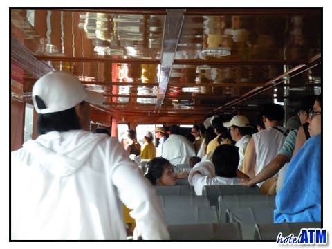 Inside the Phi Phi ferry from Rassada Pier