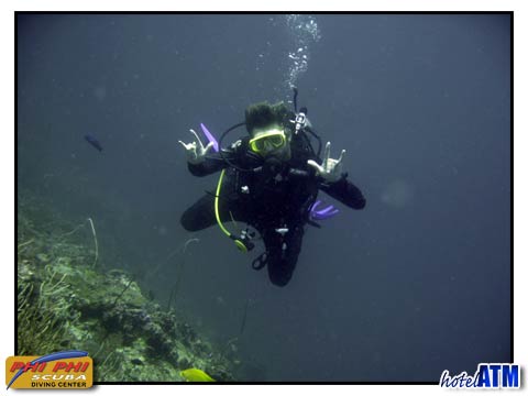 Diver on a trip with Phi Phi Scuba Diving Center