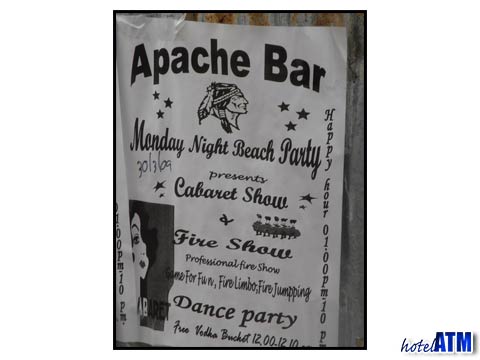 Apache Bar Phi Phi Monday Nihgt Beach Party Flyer