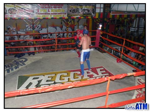Working Up A Sweat during fight night at Reggae Bar Phi Phi