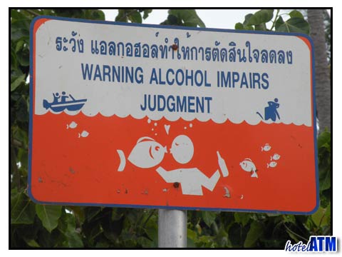 Funny sign close to Ibiza Bar Koh Phi Phi